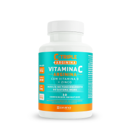 C-Triple + Arginina - Vit C 500mg + Zinco 5mg + Vit D 200UI + Arginina 500mg 30 comprimidos