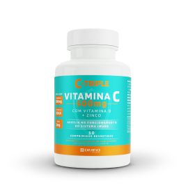 Vitamina C 500mg+Vit D 200UI+Zinco 5mg 30 comprimidos C-Triple