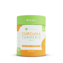 Cúrcuma Turmeric 600mg com 60 Unidades - Bioroots