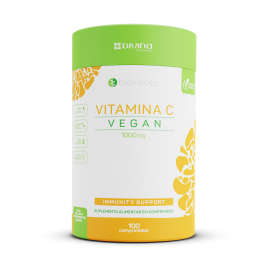 Vitamina C Vegan com 100 Unidades - Bioroots