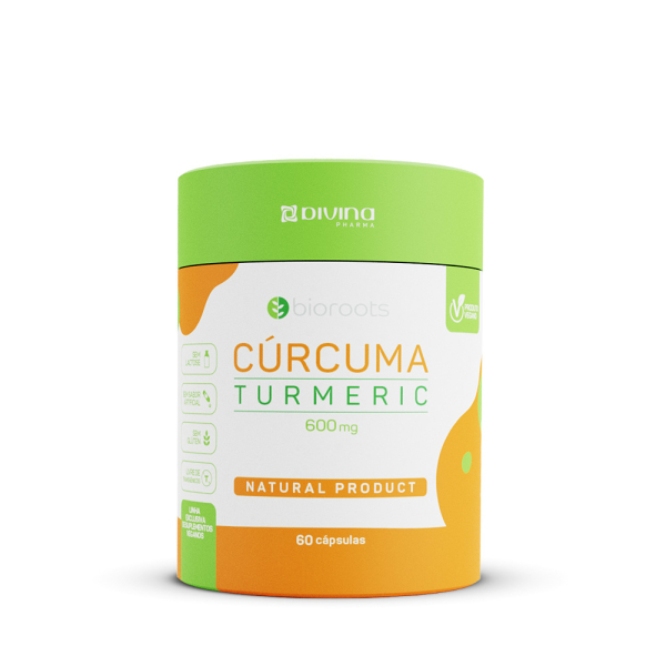 Curcuma Turmeric 600mg com 60 Cápsulas Bioroots