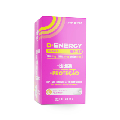 Vitamina D + Zinco + Taurina + Cafeína 60 comprimidos - D.Energy